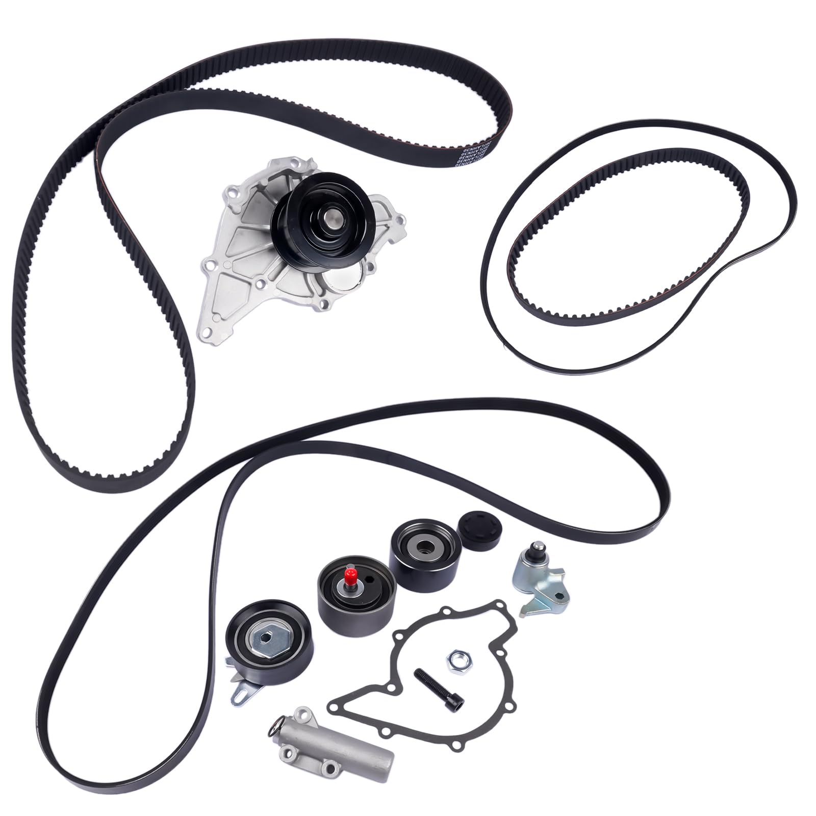 Kit de Correa de Distribución + Correa Trapezoidal Compatible con A4 A6 A8 Pa-ss at Su-perb I 2.5 TDI 059109119A 059130113J