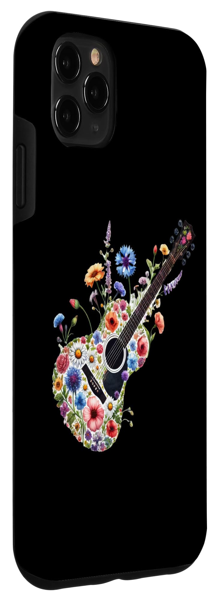 iPhone 11 Pro Max Guitar Wildflower Flower Musician Music Floral Case - Image 3