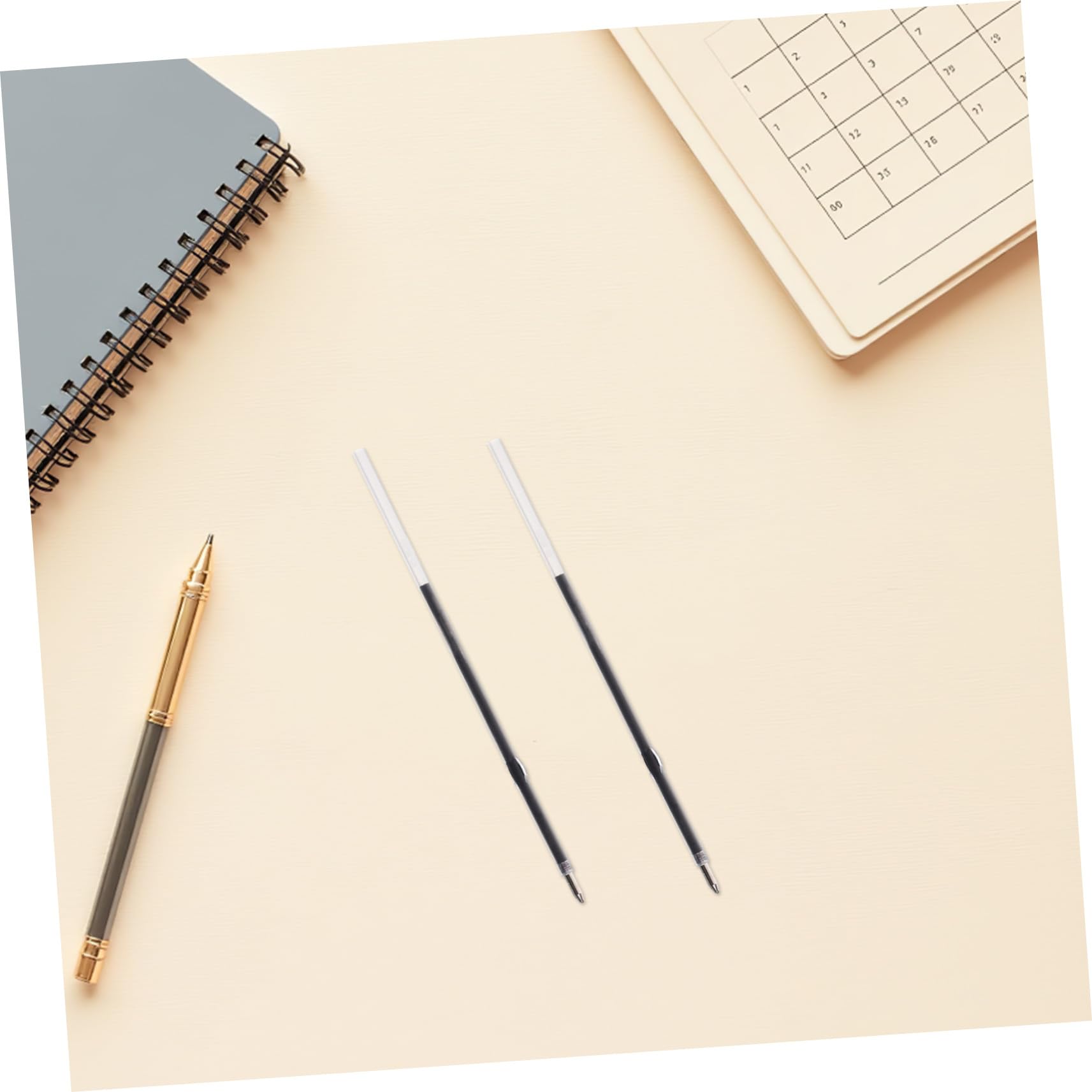 POPETPOP 500 Pièces Recharges de Stylo Bille Rétractables Noir Encre Séchage Rapide Compatibles la Plupart des Stylos à Lot pour Usage Bureau et École
