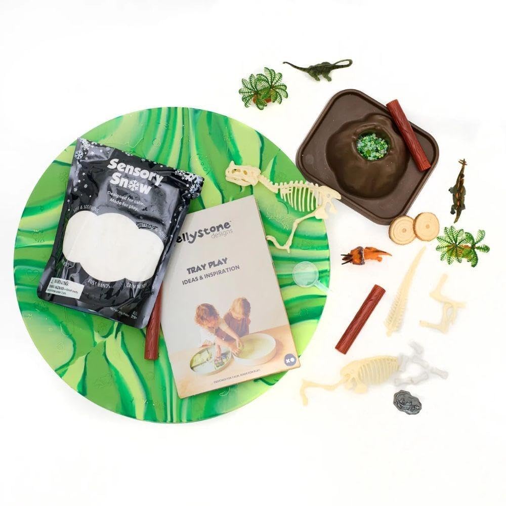 Kit SENSORIAL con Bandeja - Dinosaurio