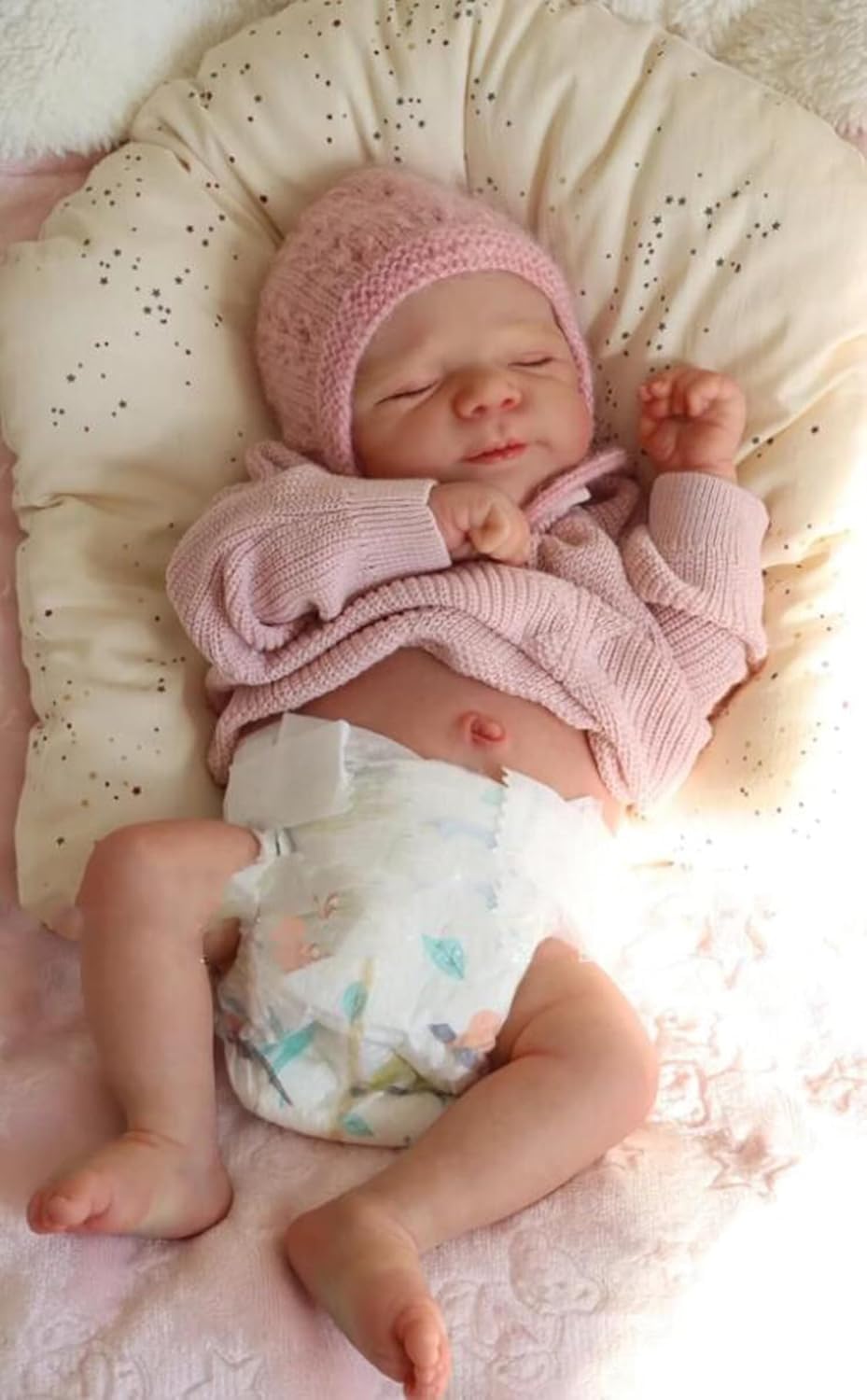 RXDOLL Reborn muñeca de bebé realista de 18 pulgadas 45 cm cuerpo de vinilo de silicona para dormir niña hecha a mano vida real recién nacido bebe impermeable suave con regalos de alimentación