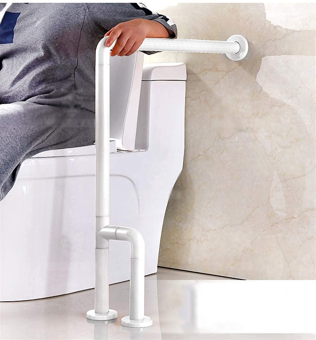 Fkxsxaz Women's White Toilet Grab Bar,Wall Mounted Safety Support Rail, Bars For Bathroom, Disabled, Elderly Barrier-Free Stainless Steel Handbathroom Handrails,