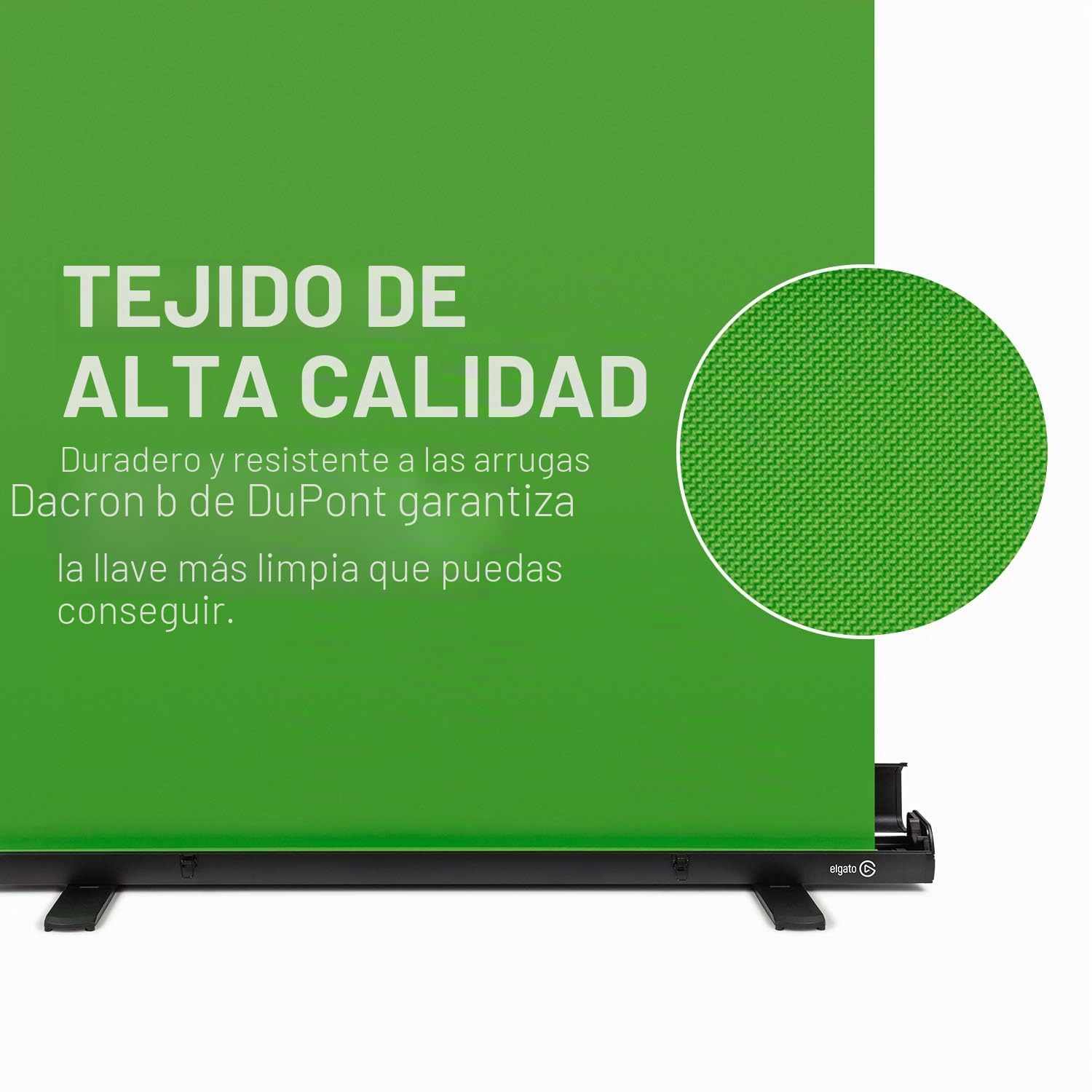 Elgato Green Screen - fondo chromakey plegable, tejido antiarrugas