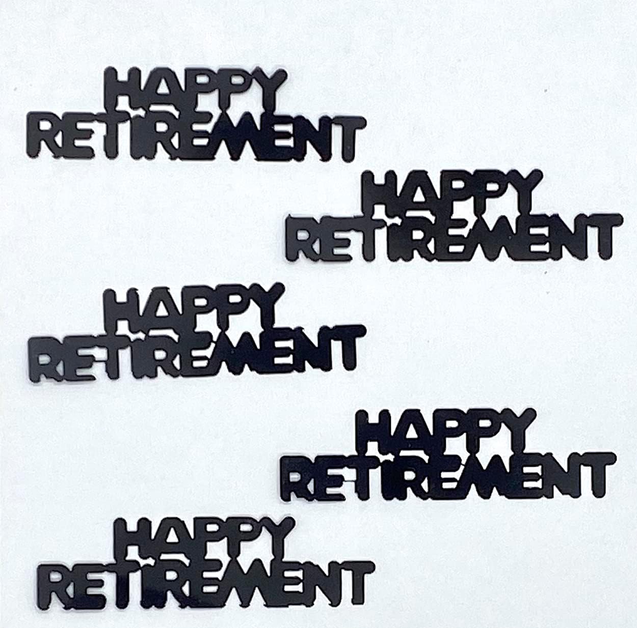Confetti Word HAPPY RETIREMENT Black - Retail Pack #7885 QS0