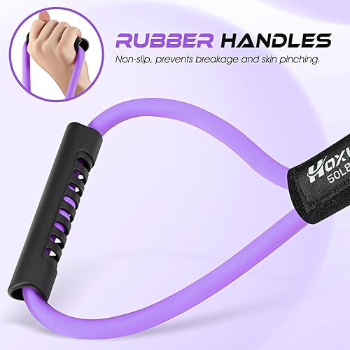 Miniatura 2 de Bandas de resistencia, banda de resistencia figura 8, bandas de ejercicio con asas para espalda, bandas de entrenamiento para brazos, hombros,