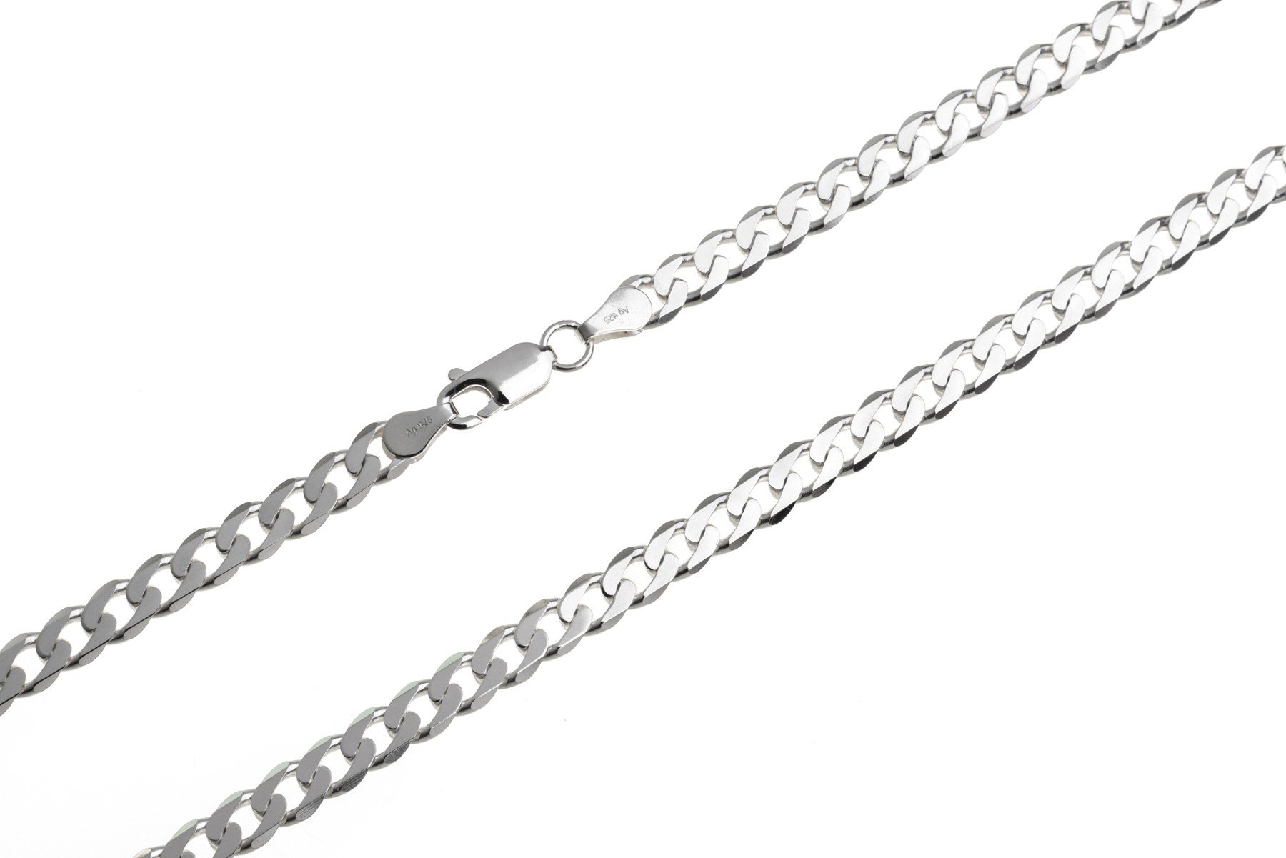 Silberketten-Store Łańcuszek o splocie pancerka, srebro próby 925, męski, 5 mm, wysoki połysk, grubość 1,2 mm, łańcuszek męski z zapięciem na karabińczyk, srebro wysokiej próby, bez kamienia