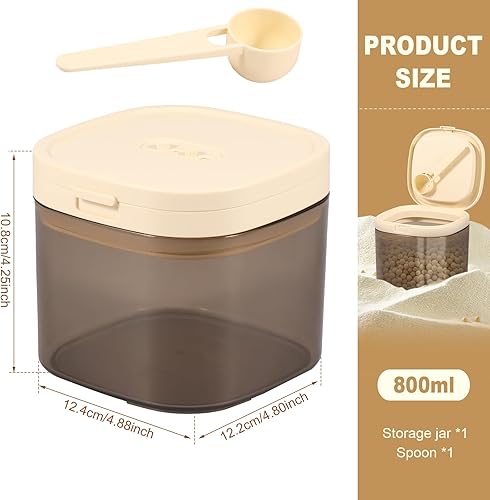 Miniatura 2 de Airtight Food Storage Container with Lid, BPA-Free Formula Dispenser with Spoon Carrying Handles and Date Recording, Pantry Organization Canisters