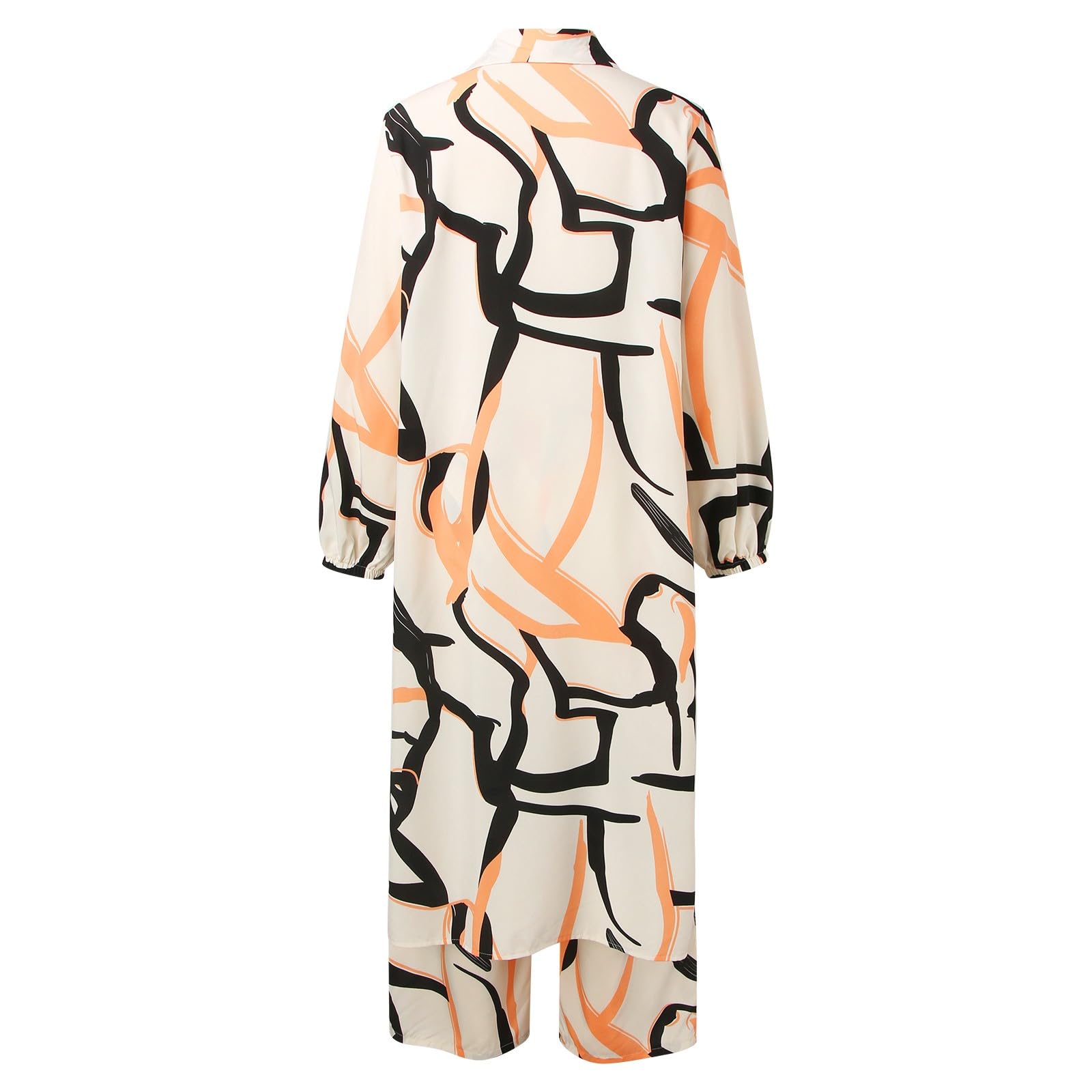 Ensemble de 2 vêtements de prière pour femme musulmane - Tenue Ramadan Dubaï - Vêtements islamiques - Haut à manches longues et pantalon long - Abaya - Ensemble haut et pantalon