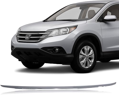 CarPartsDepot Moldura superior de la parrilla del ajuste de la parrilla del cromo delantero compatible con Honda CR-V 2012-2014 HO1217107