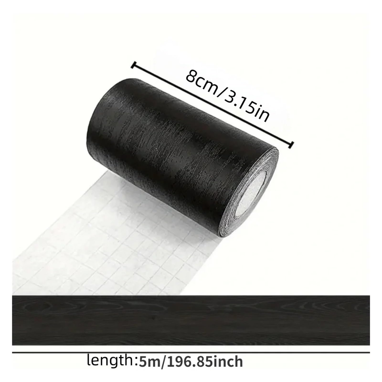 Rodapiés impermeables Borde de pared autoadhesivo 5mX8cm, borde rodapié, papel tapiz impermeable for sala estar, decoración del hogar, 1 ud Baño(Luoyebin)