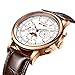 Corgeut Luxury Automatic Mechanical Watch for Men 41mm relojes para Hombres Date Year Display, 50M Waterproof Leather Strap 6016 (Brown-Black)