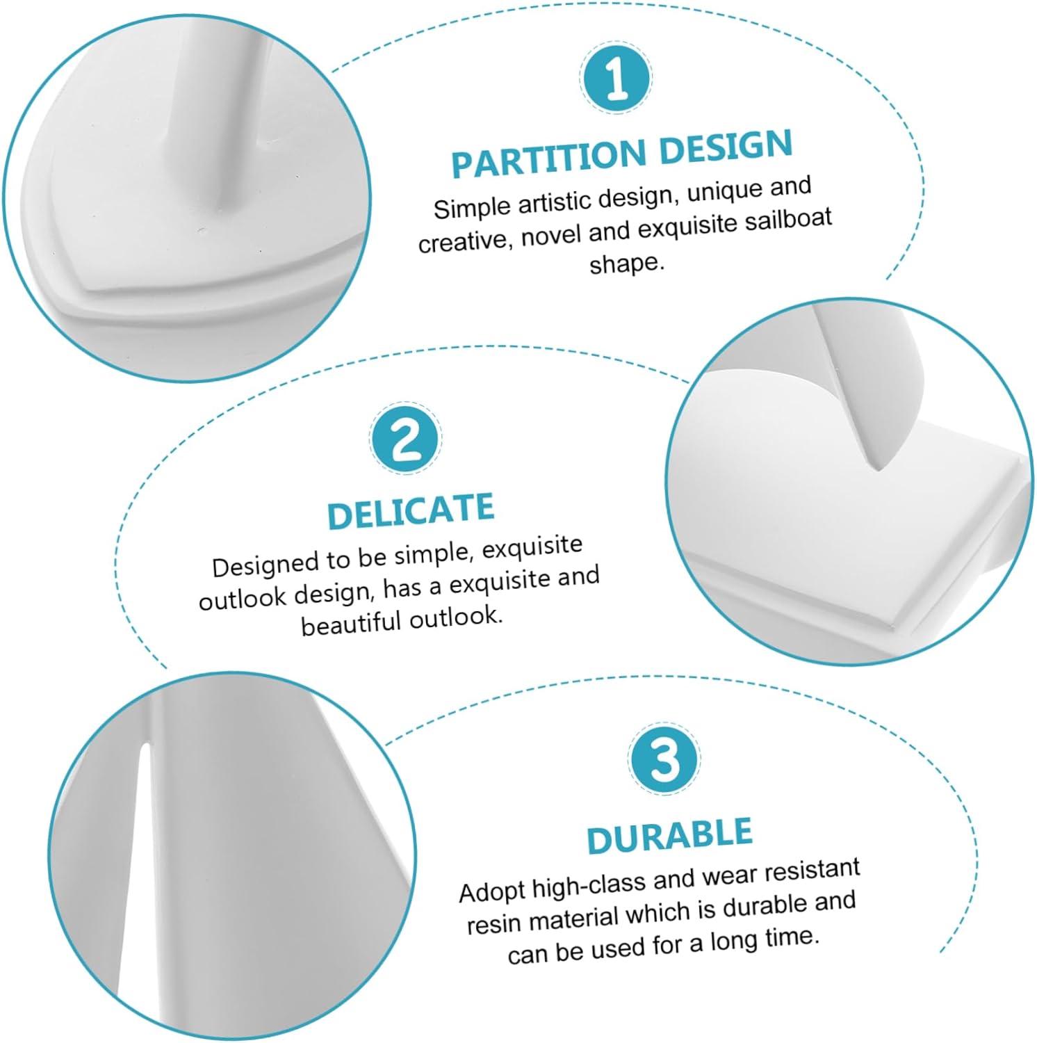 LIFKOME Sailboat Model Resin Ornament Nautical Design Decorative Sailboat for Desktop and Office Decor Housewarming 10-inch Size