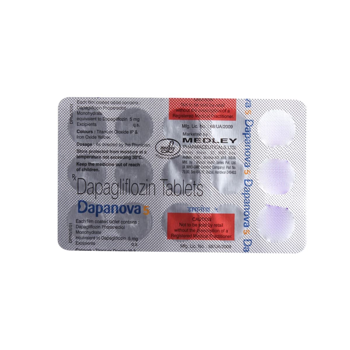 Dapanova 5 - Strip of 15 Tablets