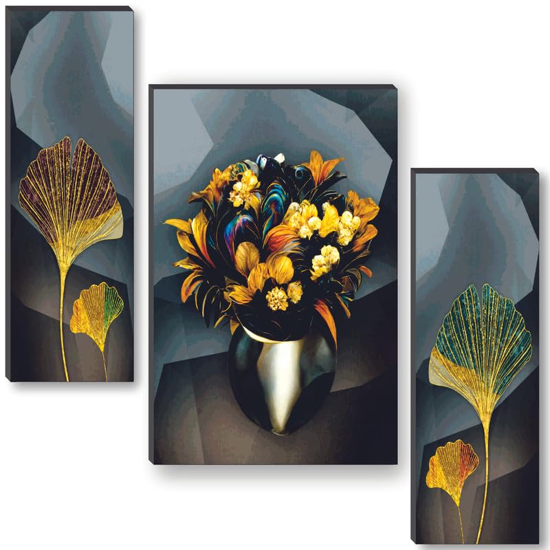 SAF paintings Set of 3 Flower pot modern art Digital Reprint Self adeshive wall painting for Home decoration, Wall decoration, living room SANF-S-JM35038 (B0C8V7N6H8) Amazon Price History, Amazon Price Tracker