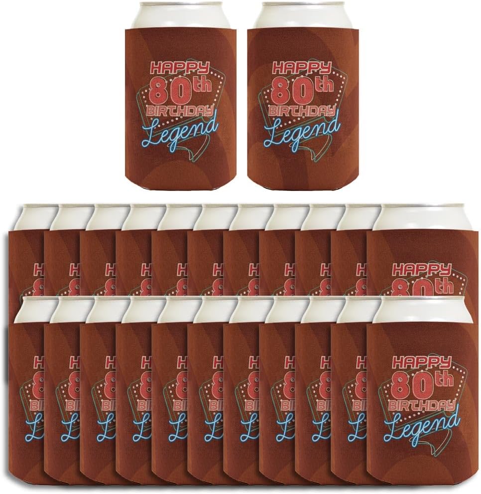 80th Birthday Gifts For Women Happy 80th Birthday Legend 24-Pack Can Drink Thermocoolers Party Pack