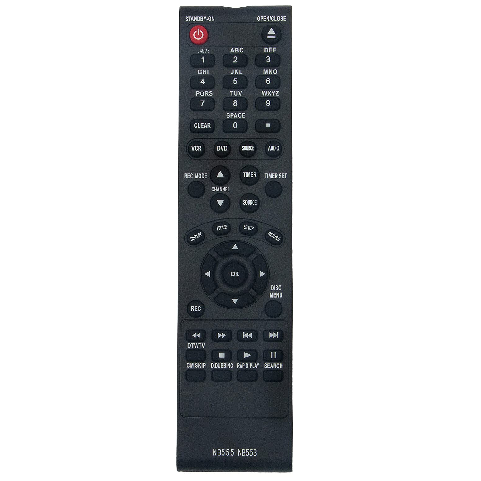 NB555 NB553 Replacement Remote Commander fit for Magnavox DVD Video Recorder ZC352MW8B ZC352MW8 ZV450MW8 ZC350MS8 ZV450MW8A