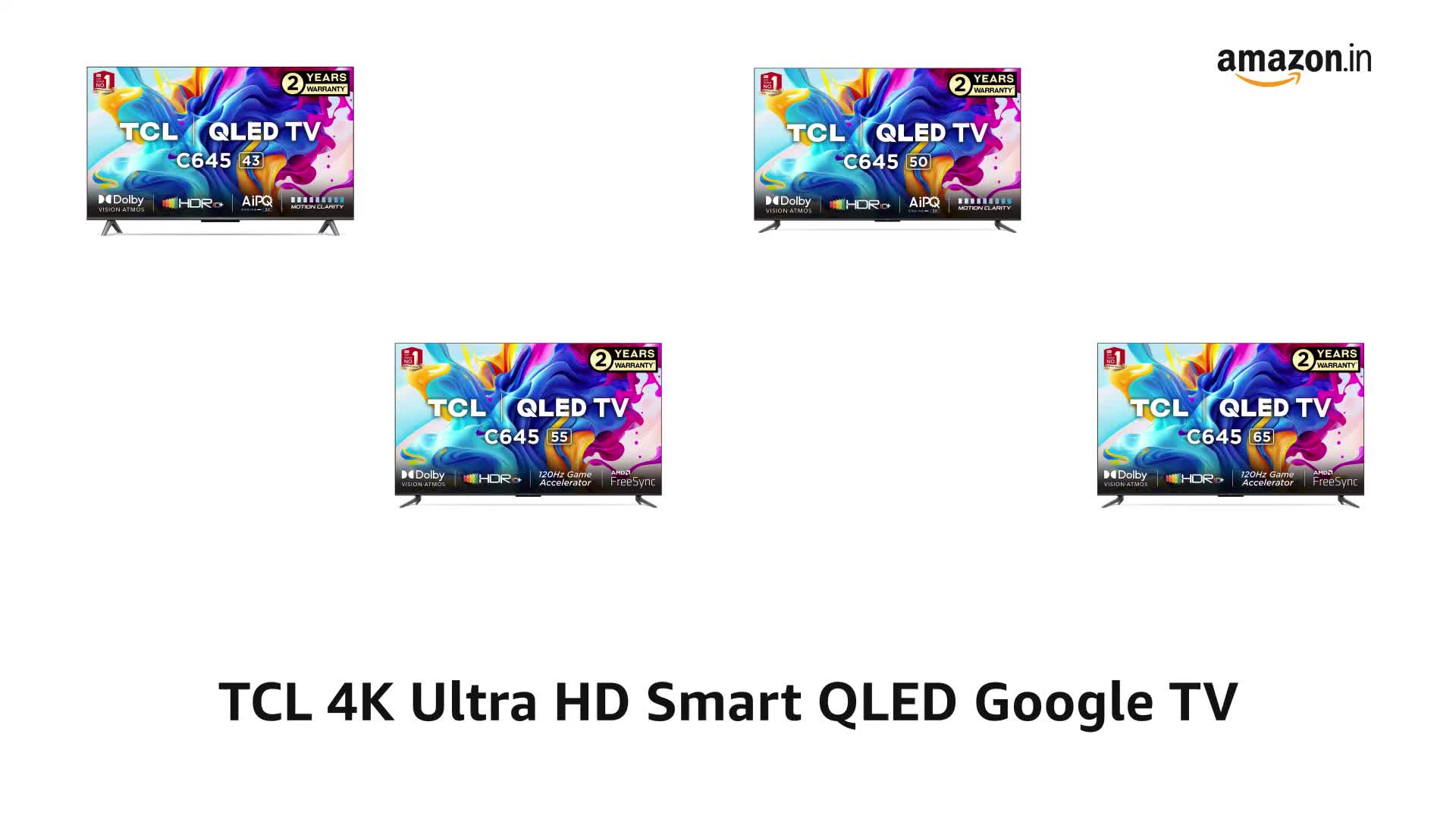 TCL 164 cm (65 inches) 4K Ultra HD Smart QLED Google TV 65C645