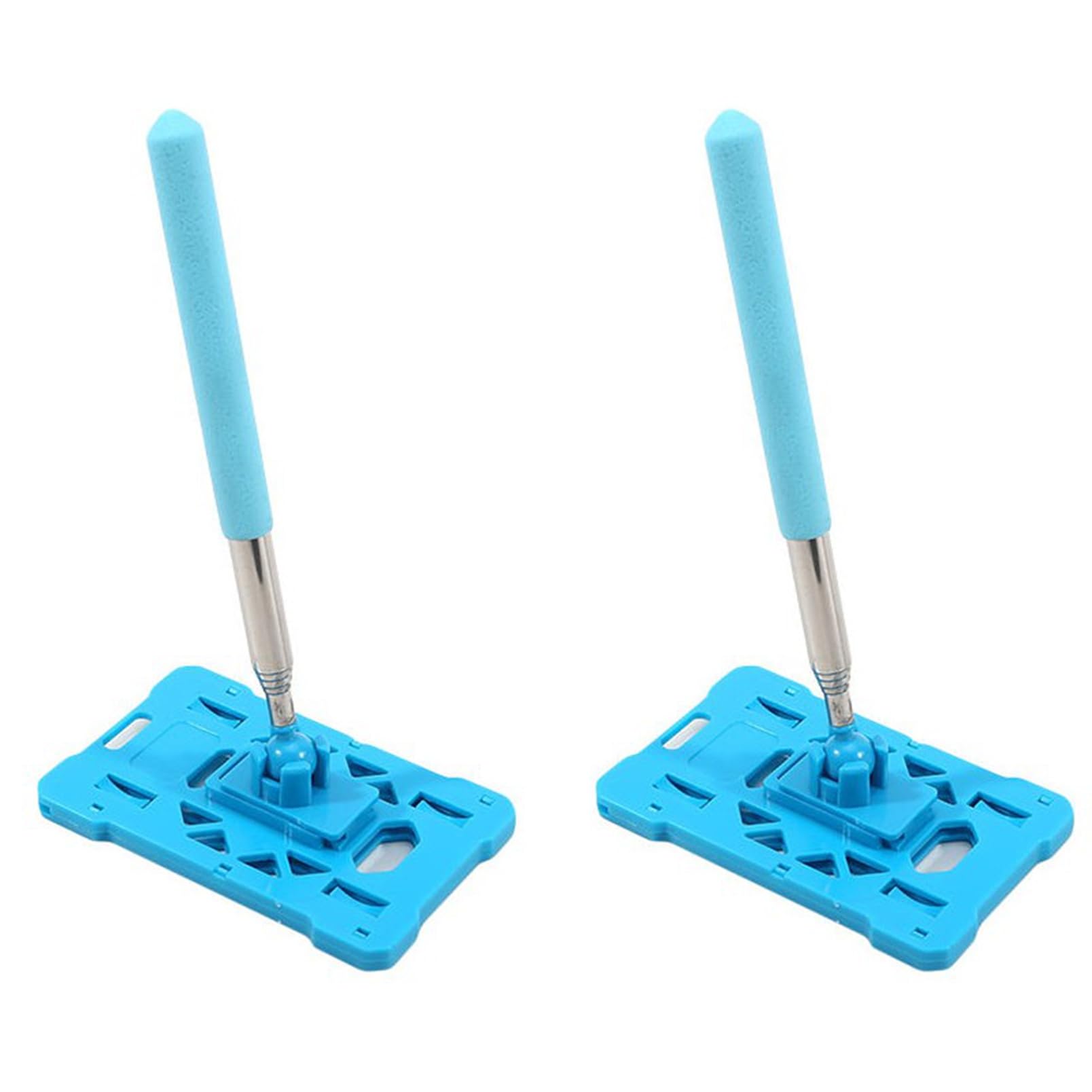 OAIEU 1-2Pcs Telescopic Rod Card Holder Reacher Car Parking Contactless Payment Rod Vehicle Parking Toll Swiping Stick(Blue-2Pcs)