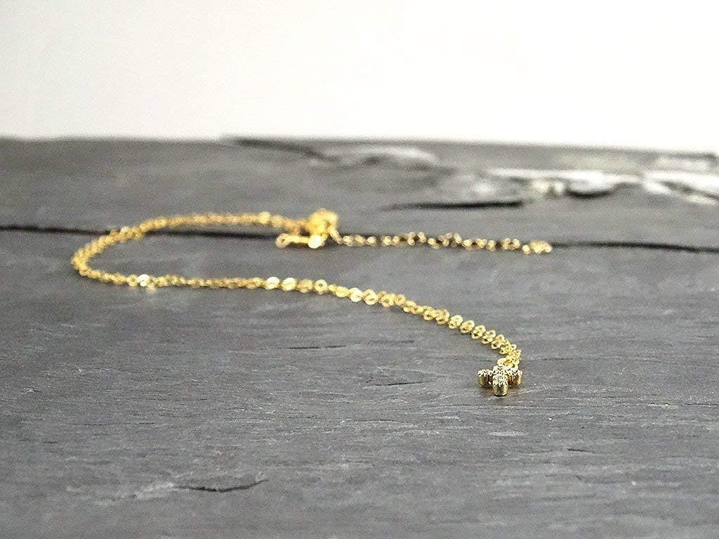 Designed By Stacey Handmade Tiny CZ Cross Necklace, 14K Gold-Filled Chain, Sentimental Jewelry, Religious Gifts for Women, Baptism, Christmas, Godmother Proposal, 16" to 18" Adjustable Length - Image 4