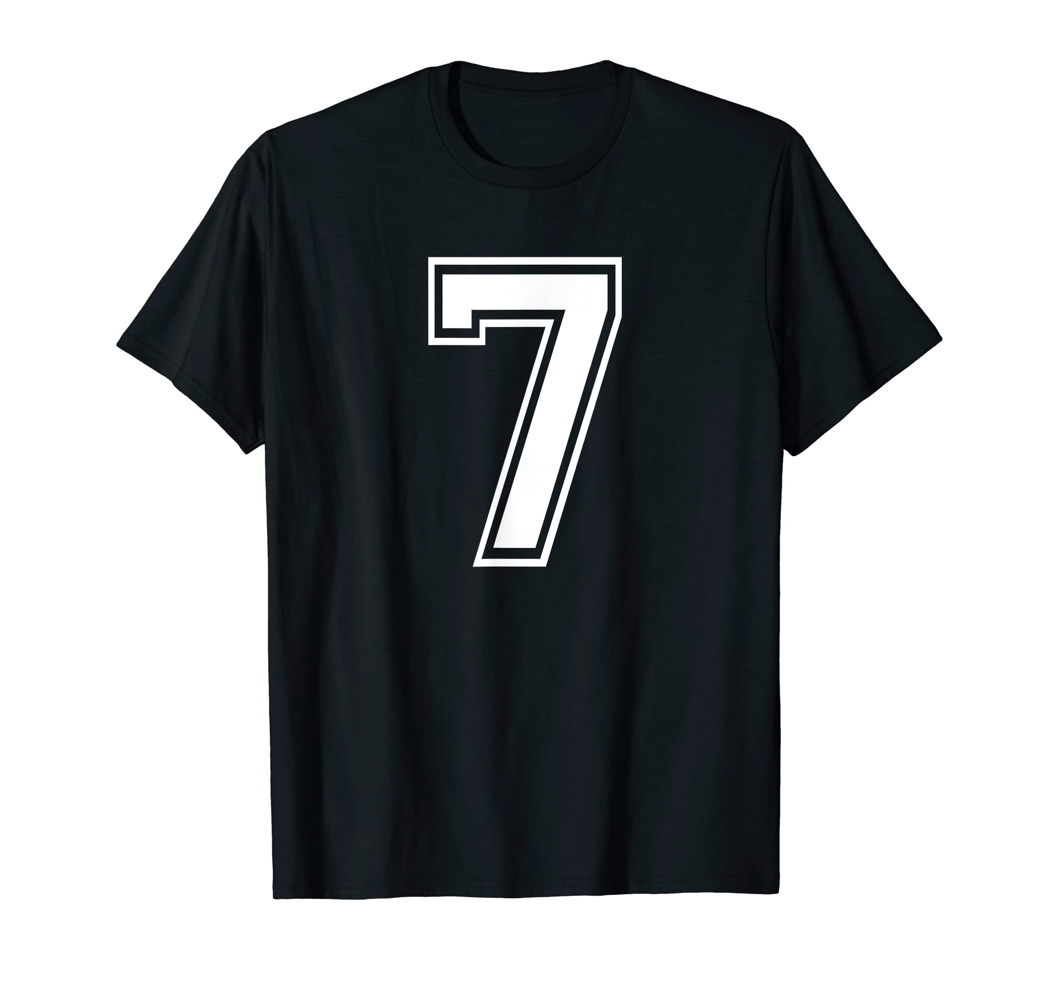 Numbers for Sports Teams Uniform Events BirthdayNumber Seven #7 Sports Team Uniform Birthday Anniversary T-Shirt