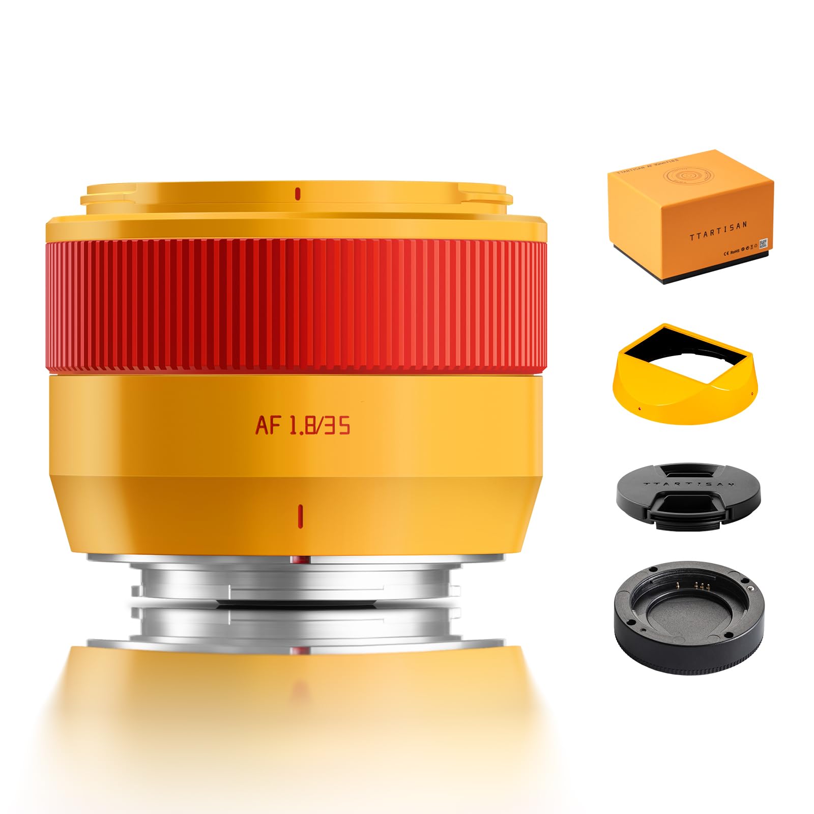 Amazon.com : TTARTISAN AF 35mm F1.8 II Orange for X-Mount, APS-C