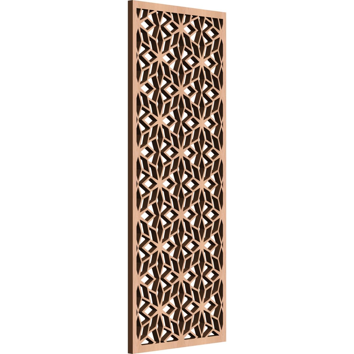 Lake Decorative Pierced Fretwork Wood Wall Panels, 9 3/8"W x 24 3/8"H x 3/8"T, Alder