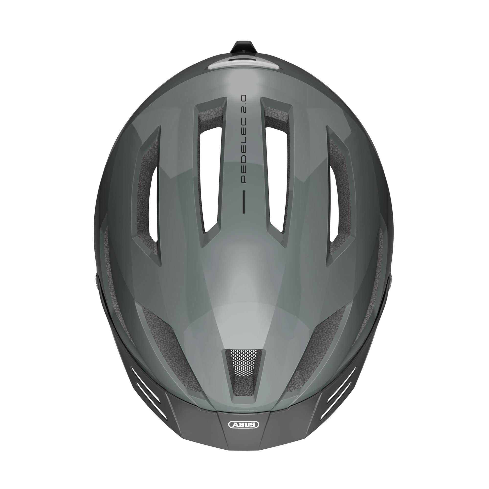 ABUS Casque de Ville Pedelec 2.0 - Casque de vélo avec feu arrière et visière Anti-Pluie - pour Le trafic Urbain - pour Hommes et Femmes