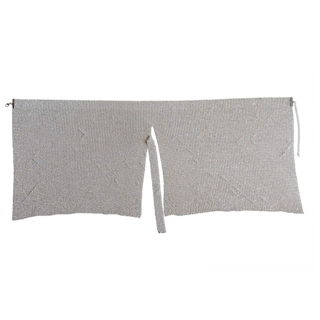 KnSam Damen Körperkette aus Aluminium Hals aus Metall Mit Rückenfreiem Riemenkettensatz aus Zirkon Gold Körperkette