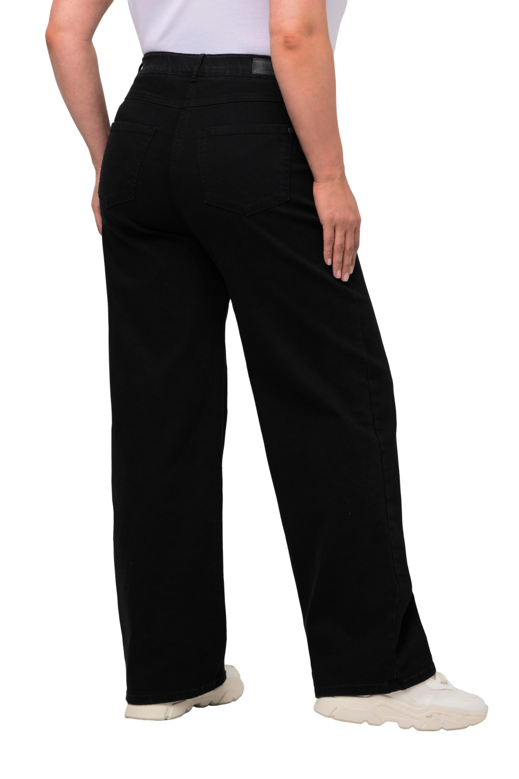 Ulla Popken Femme Grandes Tailles T-Shirt Manches Longues et Patte de Boutonnage, Collection Basic, Coupe Regular Fit 700603