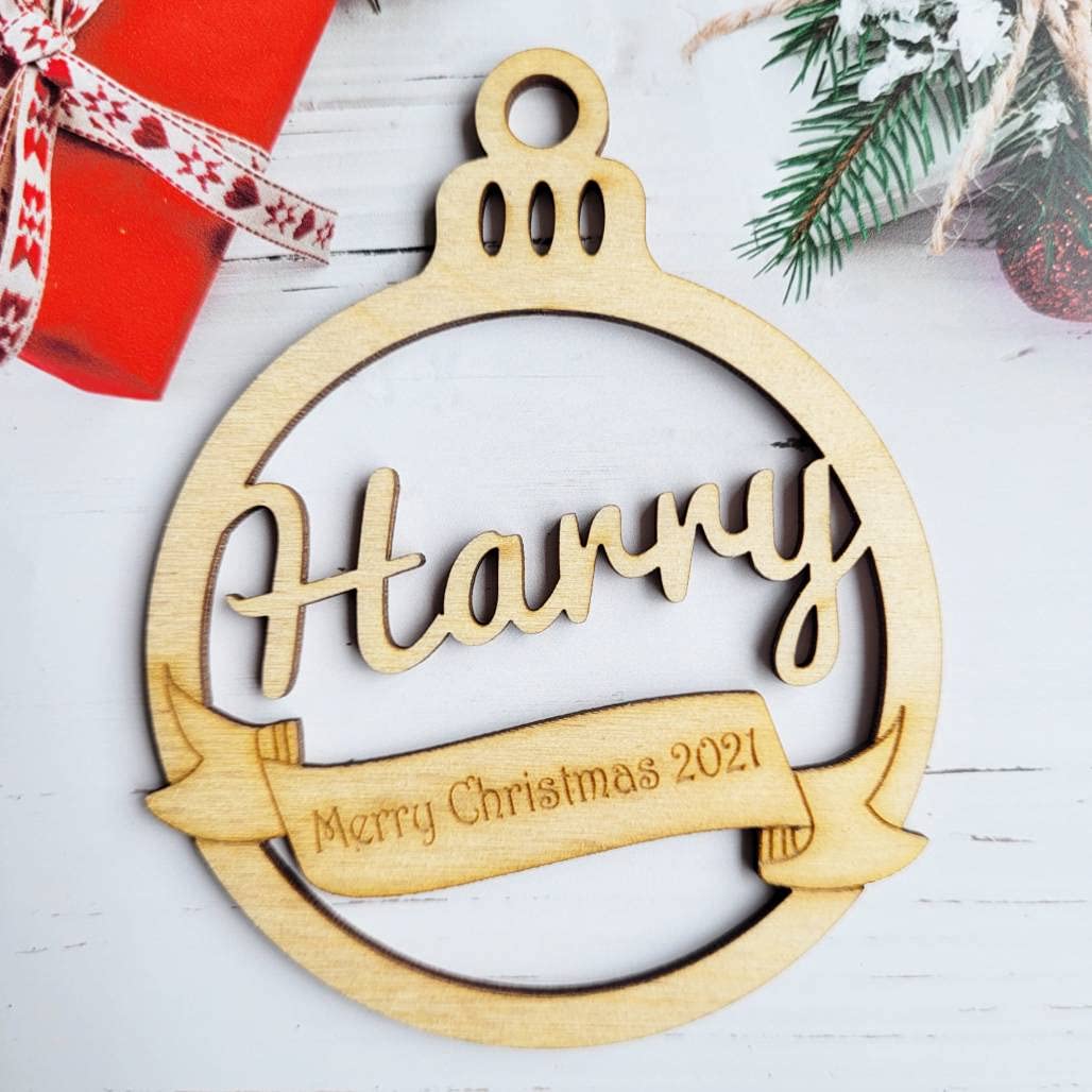 Christmas Bauble Ornaments Shatterproof Seasonal Decorative Hanging Baubles Gift Holiday Xmas Tree Decorations Boy Girl Personalised Custom