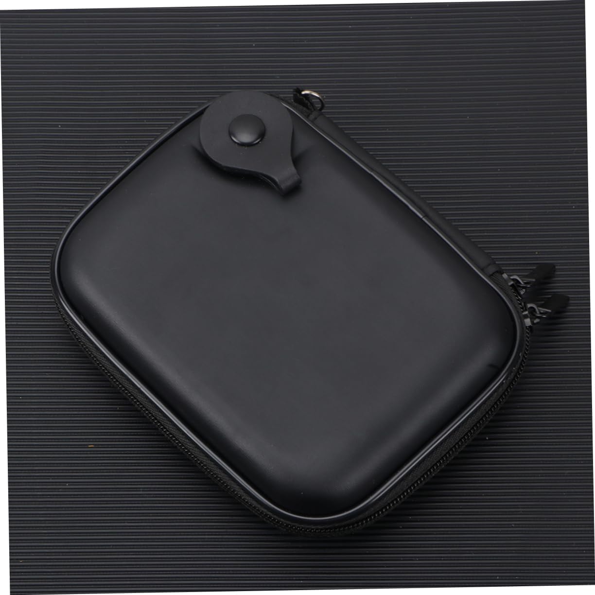 POPETPOP Eva Hard Disk Organizer Pouch with Hook Fall Electronics Storage Bag for Power Bank Earphone and Cables Portable Black Accessory Case image 5