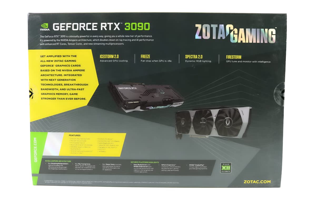 Amazon.com: ZOTAC Gaming GeForce RTX 3090 Trinity OC 24GB GDDR6X