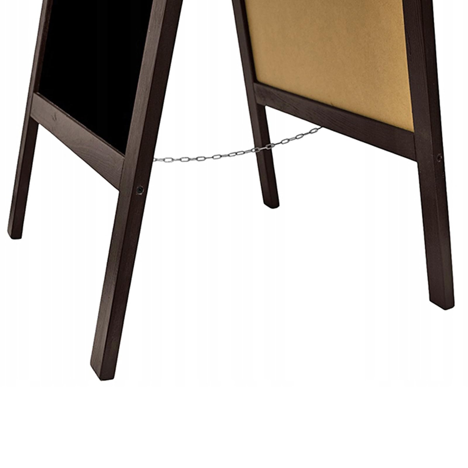 Blocco clienti double face, 192 x 74 cm, con lavagna HDF, struttura in legno marrone, 16 motivi per gelateria, caffetteria, pizzeria, ristorante e gastronomia (12° hamburger)