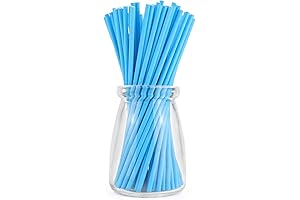 100pcs Paper Blue Pixie Sticks for Cake Pops and Candy