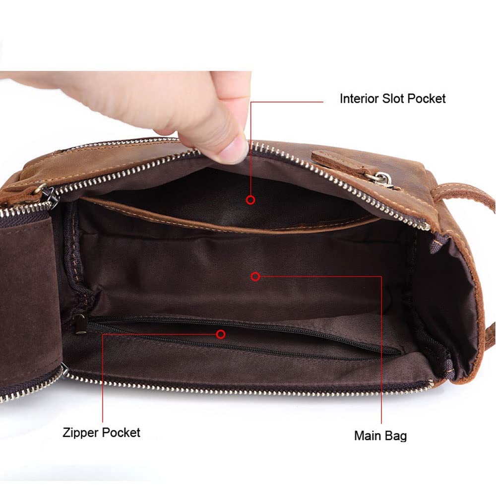 Leder -Toilettenbeutel mit Griffen, Hygieneorganisator, Reisen, Badezimmer, Rasur, Aufbewahrung, Reisen und Pflege -Wesentliche
