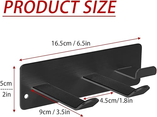 Miniatura 11 de Soporte de pared para secador de pelo, colgador universal para secador de pelo para baño/dormitorio/barbería, organizador de acero inoxidable 304