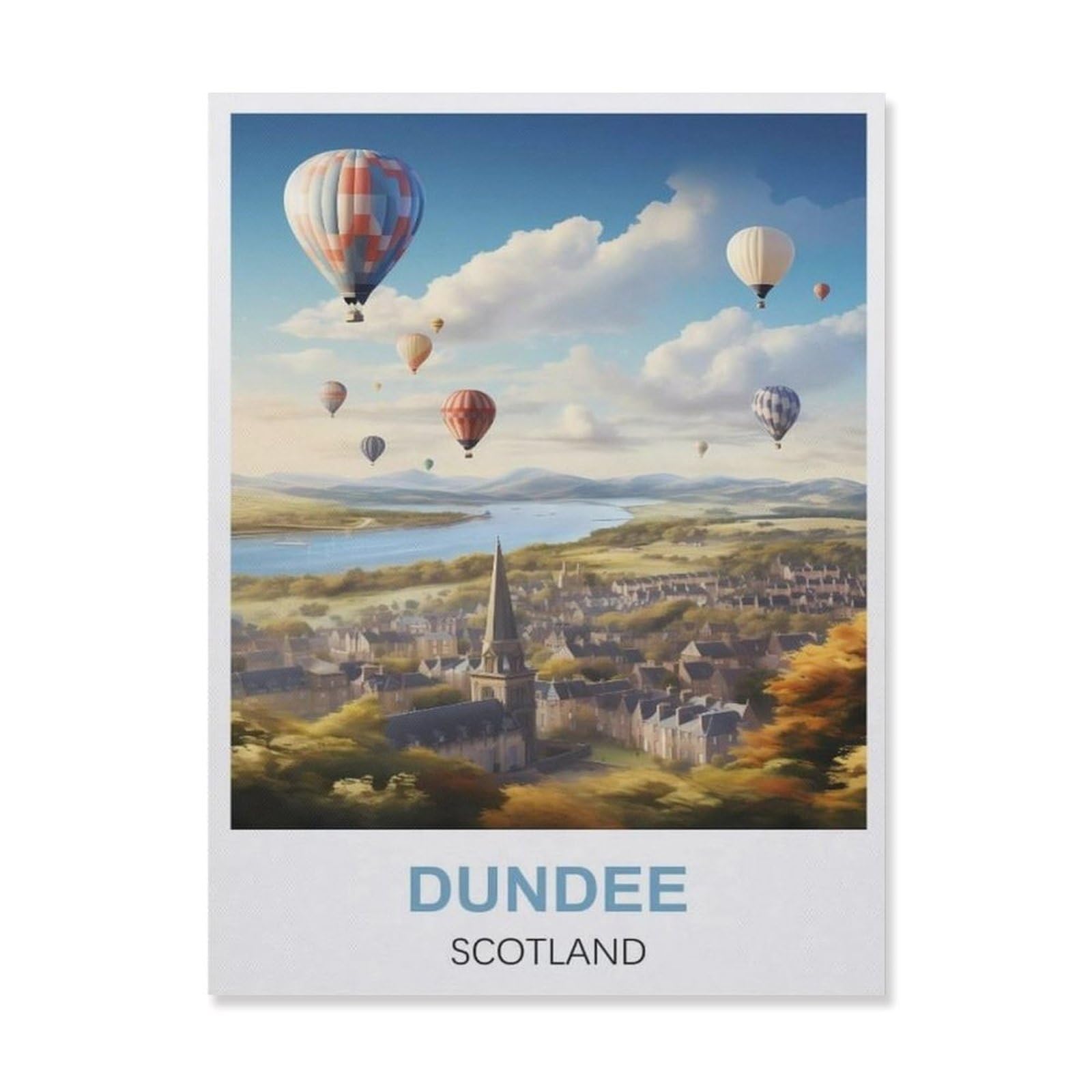 Vintage Wall Decor Metal Poster Plaque，Dundee Scotland(20x30cm）