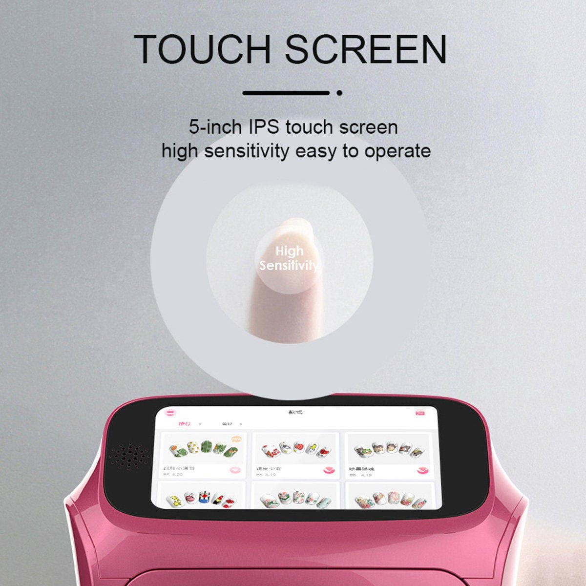 , Impresora De UñAs Inteligente 3D - Touch Screen, Stampante per Nail Art, Asciugatura Fai Da Te per La Stampa Delle Unghie, Per La Bellezza E La Cura Personale Delle Unghie Delle Ragazze a Casa