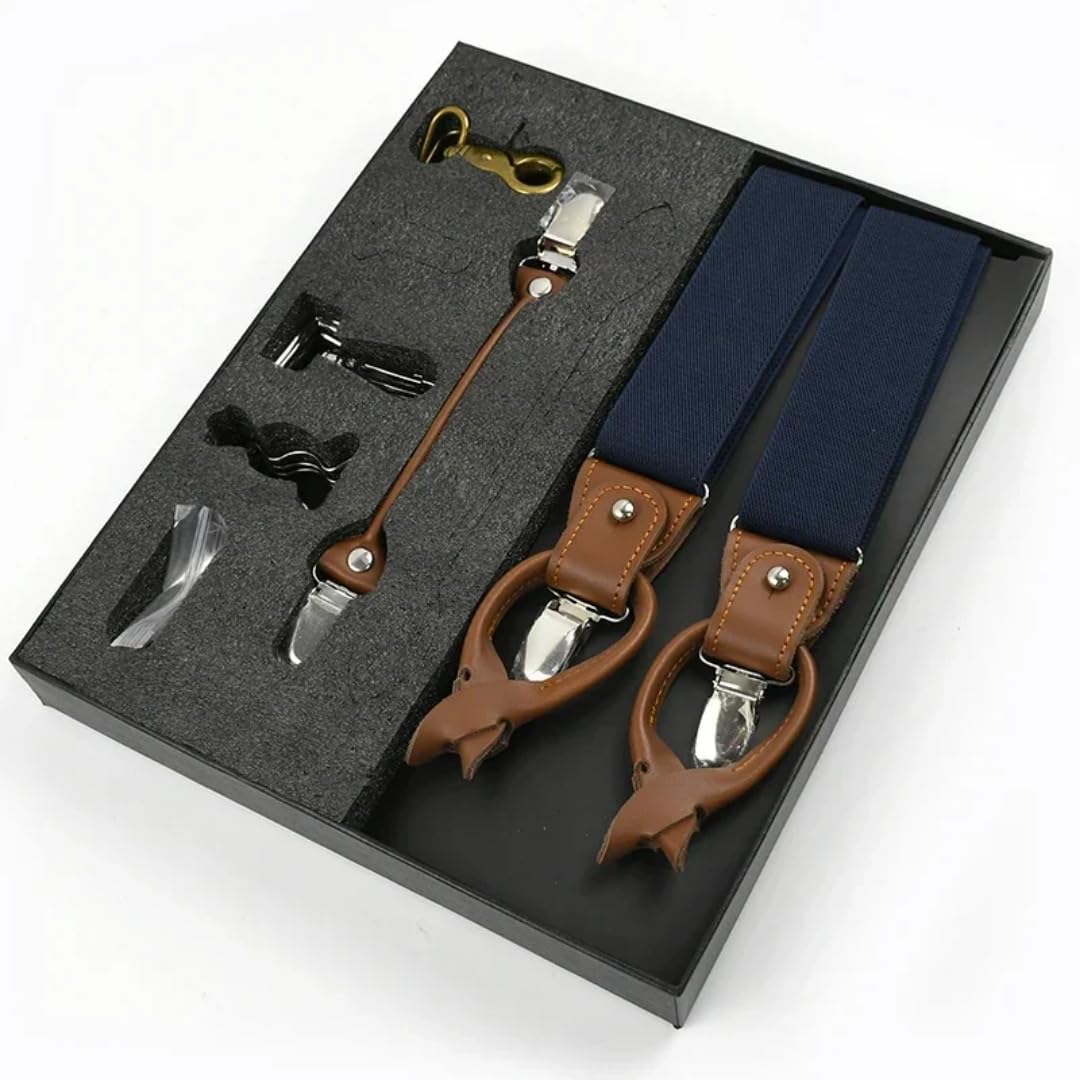 Tirantes Suspender Hombre Tirantes Multi-Set Traje Tirantes De Trabajo Cuero Elástico Hombre