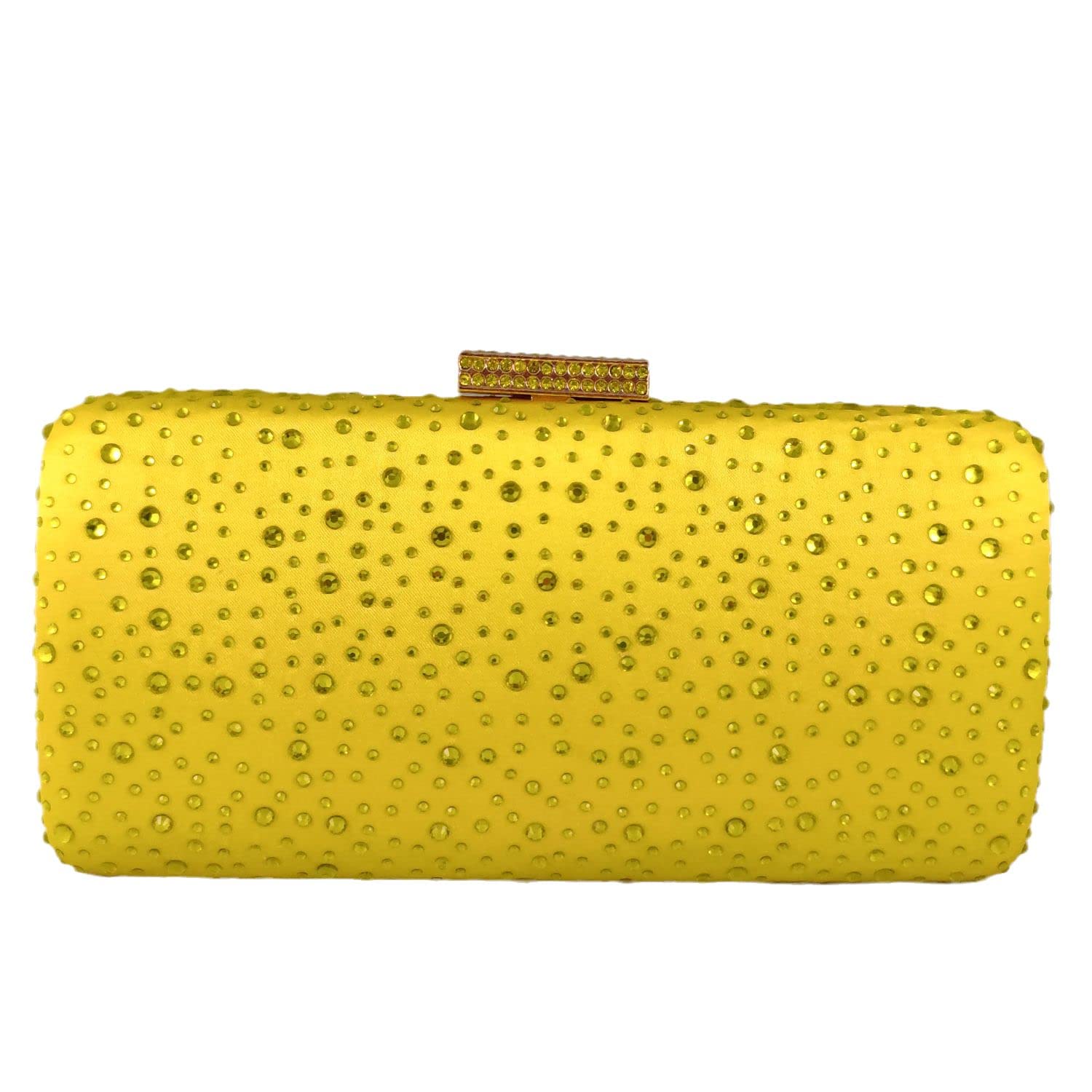 Bolso Pequeño Elegante Boutique De FGG Bolso Mano Cristal Mujer - Mini Amarillo Diamantes Imitación Noche Bolso Cristal