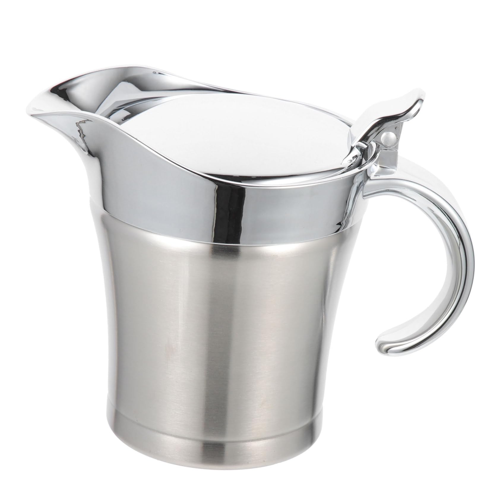 Alipis Dispensador Diseño de Acero de Salsa de 500ml Vertedor Inoxidable Simple Antigoteo y Adecuado para Restaurante y Cocina Profesional