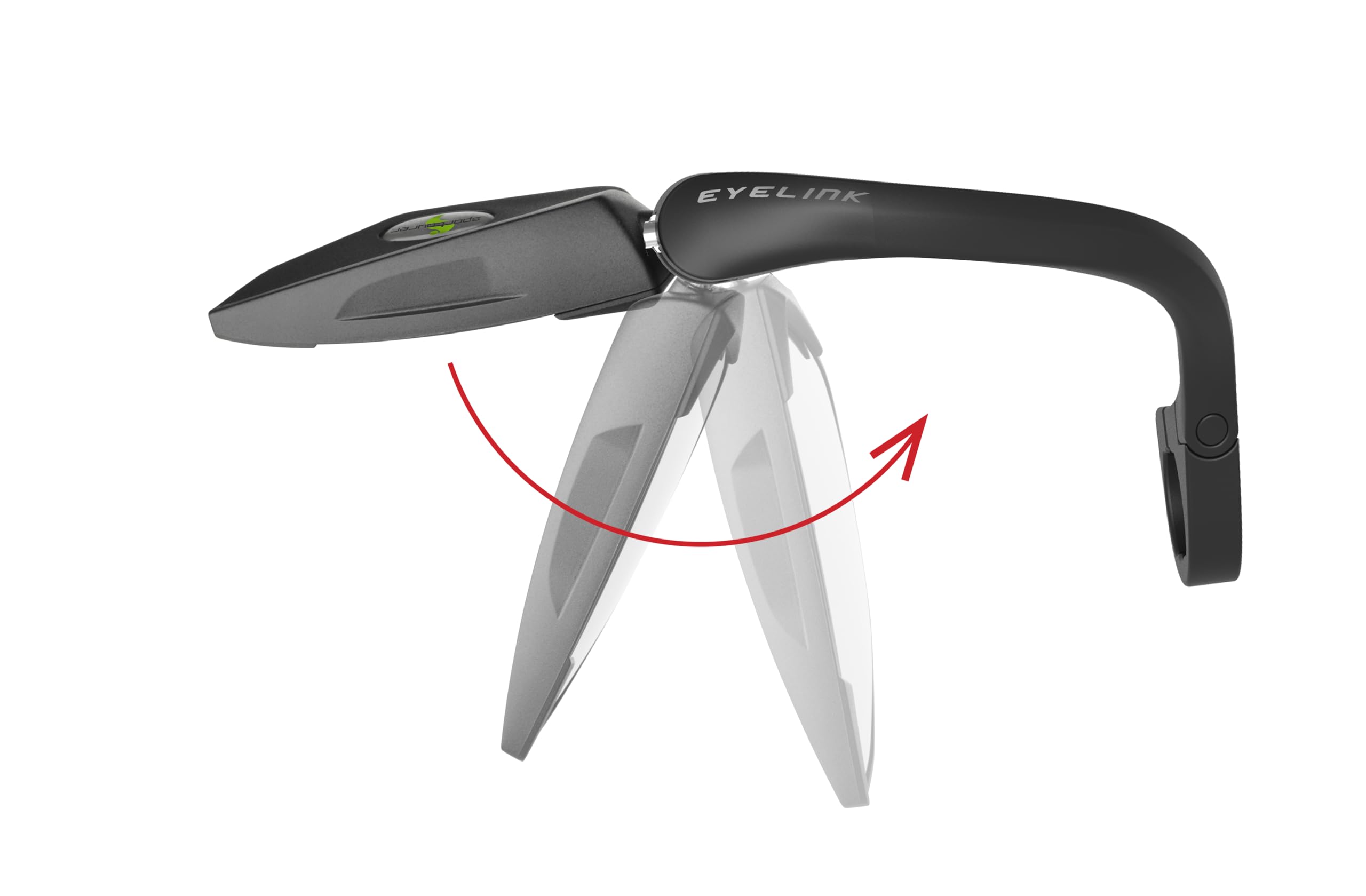 Sportourer by Selle Italia EYELINK - Specchietto Retrovisore per Biciclette, e-bike, City Bike e Biciclette da Turismo con Montaggio sul Manubrio, Grande Visibilità - Nero