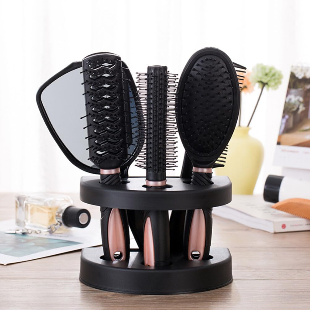 5 Piezas Juego De 5 Peinetas Espejo Peine De Rizos Cepillo Para Desenredar El Cabello Modelado Herramienta