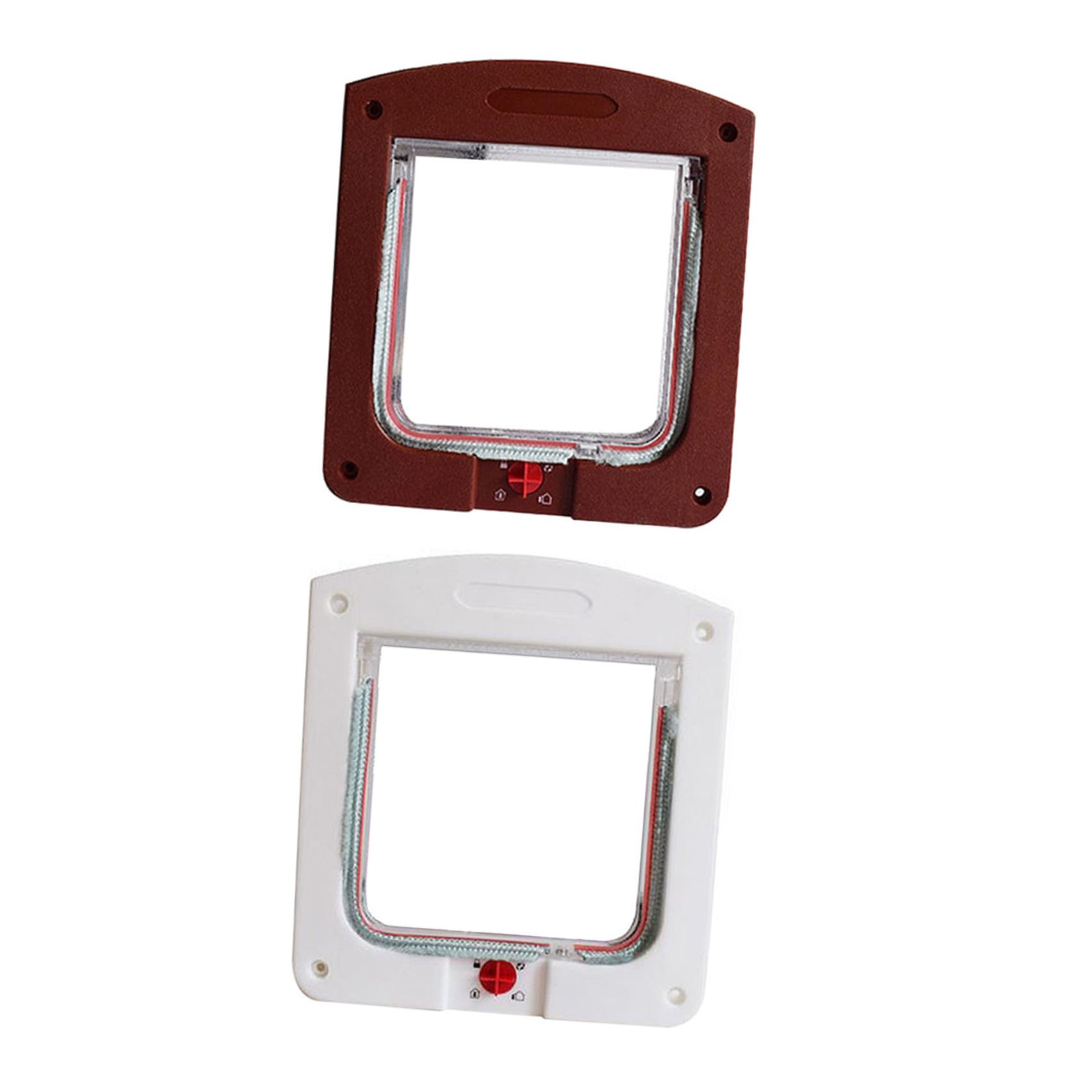 2pcs Portes à Chatière pour Chat et Petit Chien, Facile à Installer, Résistantes la Corrosion, en Abs et Acrylique, Porte D'entrée/Sortie Contrôlable pour Animaux Domestiques