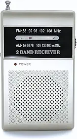 Rádio Portátil AM/FM/TV 2 Bandas Com Antena Retrátil 180° e Entrada para Fone de Ouvido Radinho De Bolso [VALUANCE]