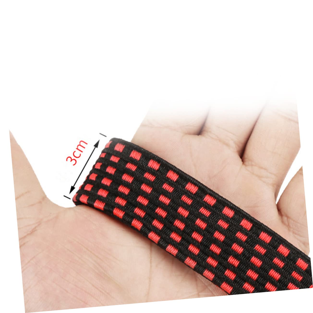 Cuerda de Salto Bungee para Bicicleta, Correas de Equipaje para Maletas Anchas, trinquete de Bicicleta, Correa de Amarre, Cuerda elástica, Banda elástica, mosquetón, Correa de Cuerda elástica (Rojo