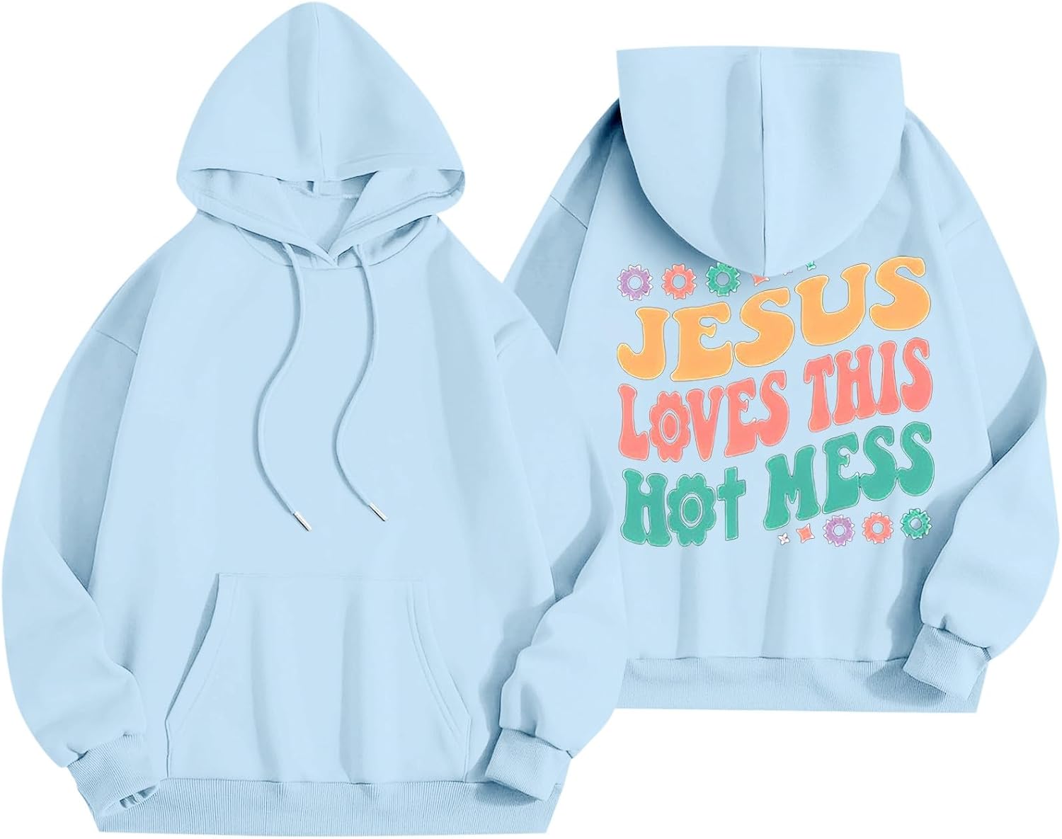 Sweat à Capuche à Motif D'étoiles Léopard Pour Femmes Sweat à