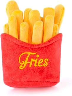 P.L.A.Y. Cute Plush Dog Toys - Fast Food Themed Durable Squeaker Chew Toy, Great for Puppies & Small, Medium, Large Dogs - Machine Washable, Recycled Materials (American Classic French Fries, X-Small)