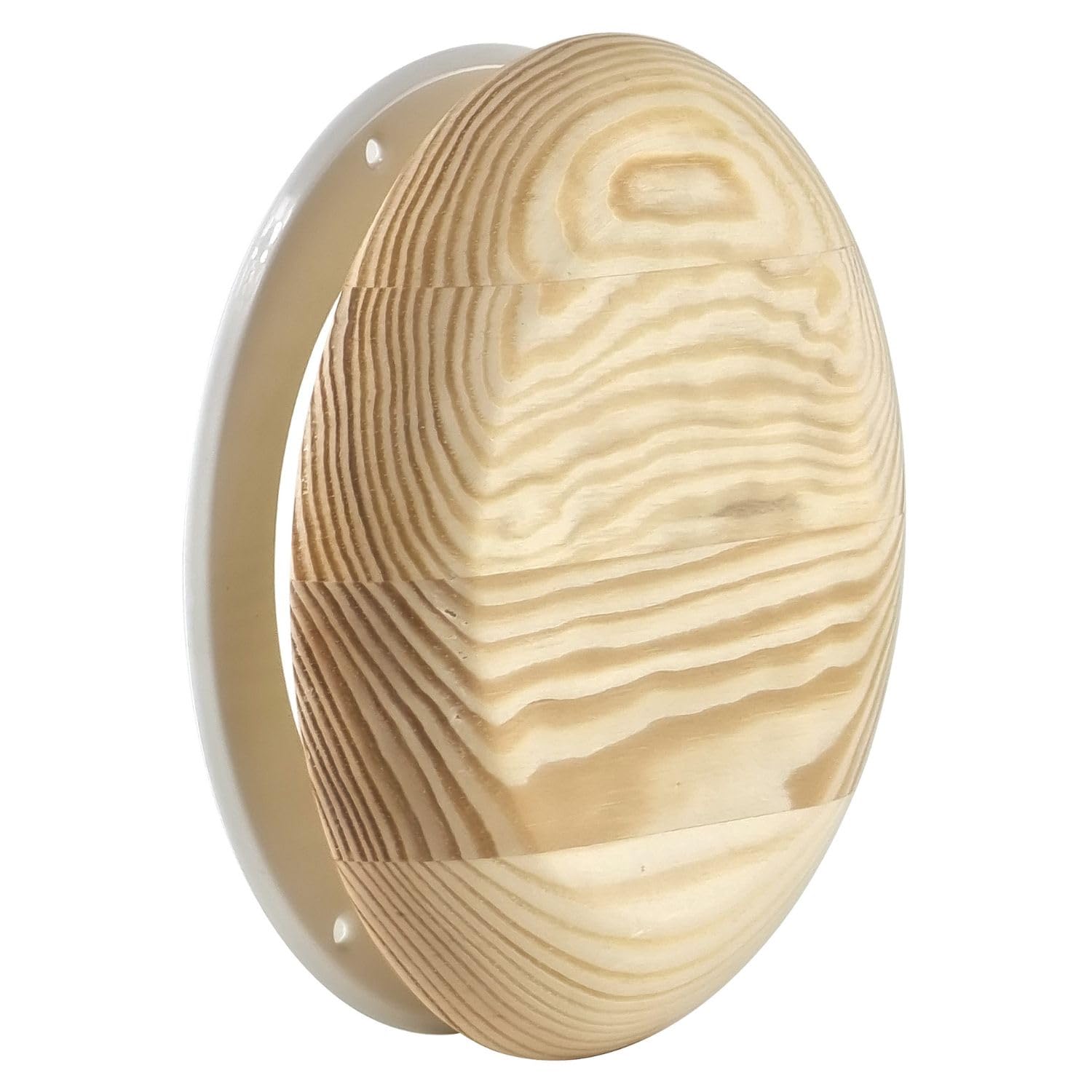 Steinberg14 Pine Wooden Sauna Diffuser - 125Mm Wood Air Valve For Supply And Exhaust Ventilation - 5 Inch Round Adjustable Air Vent Cover For Sauna - Wall Or Ceiling - Wood Ventilation Diffuser