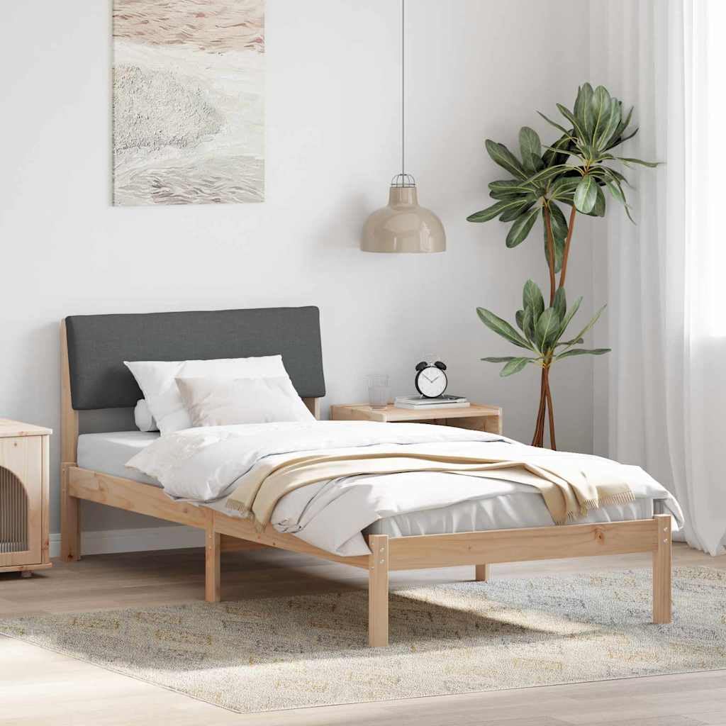 lite drewno sosnowe klasyczna drewniana rama biała 140x200 cm | Rama łóżka biała lite drewno sosnowe 140x200 cm stelaż pod materac z zagłówkiem